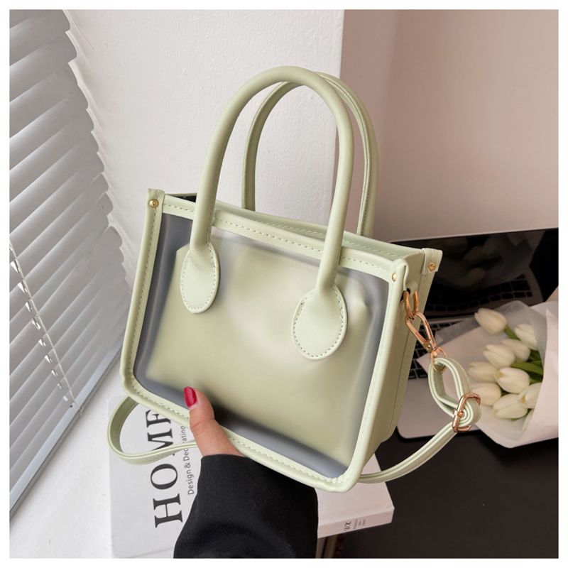 Fashionable Transparent Jelly One-shoulder Portable Small Square Bag