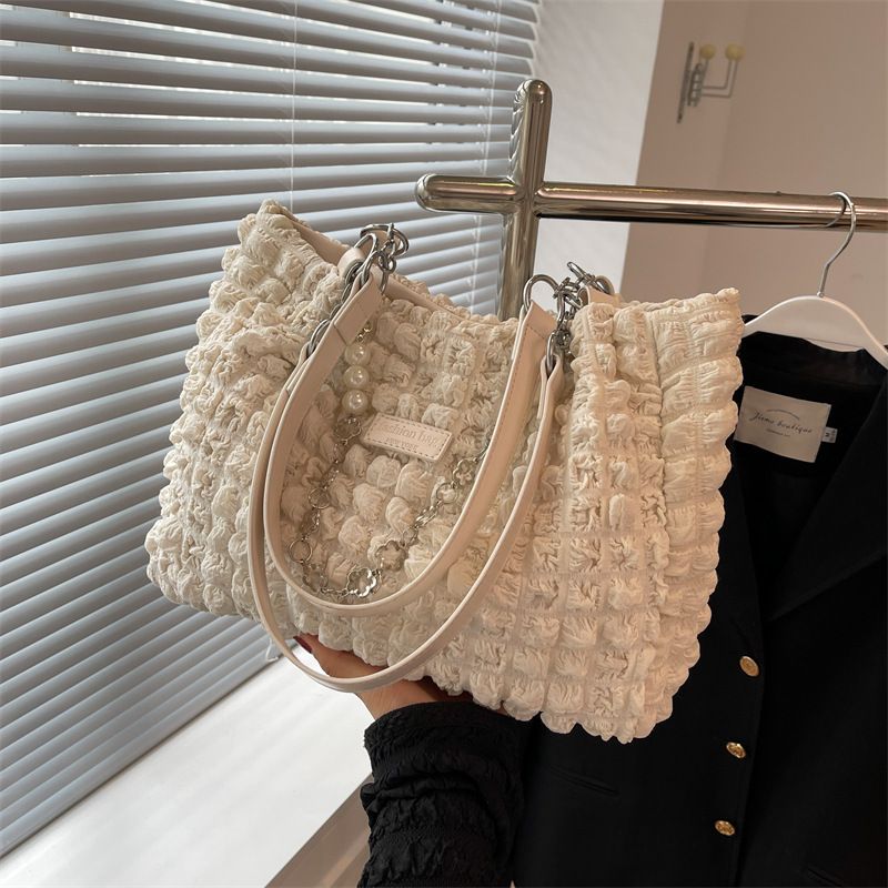 Pleated Cloud Shoulder Women's Large Capacity Summer 2022 New Tote Bag