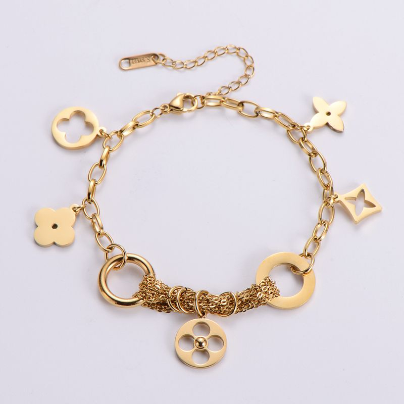 Fashion Clover Shaped Bracelet Female Titanium Steel Simple Women's Gift