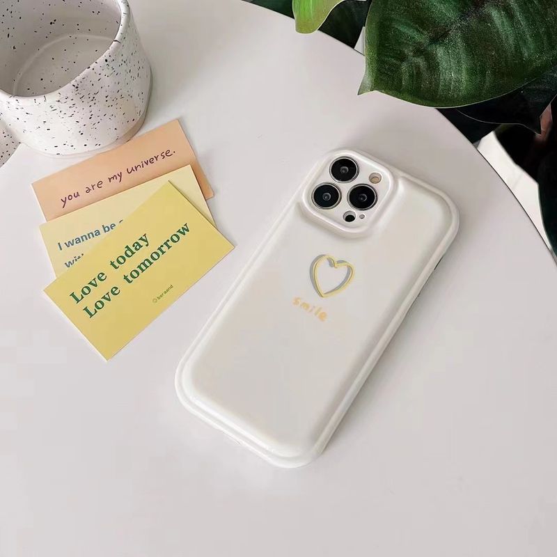 Simple White Air Cushion 13 Pro Max Iphone Case