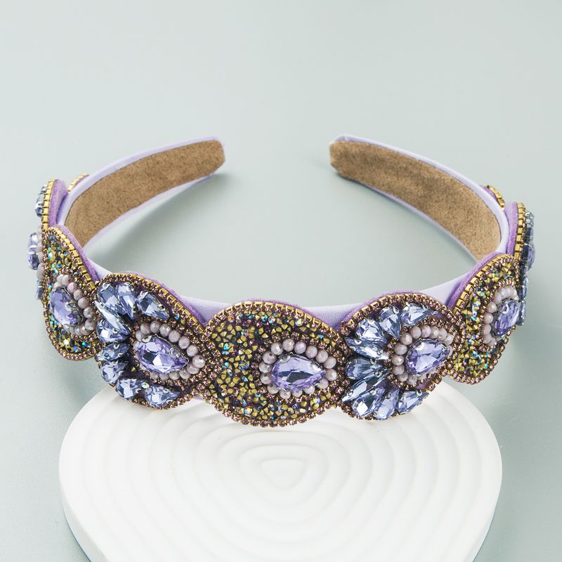 Fashion Retro Baroque Inlay Crystal Headband Hair Accessories