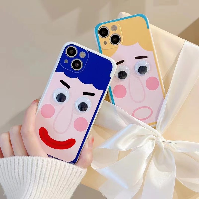 Cute Cartoon Emoji Moving Eyes Iphone13 Phone Case
