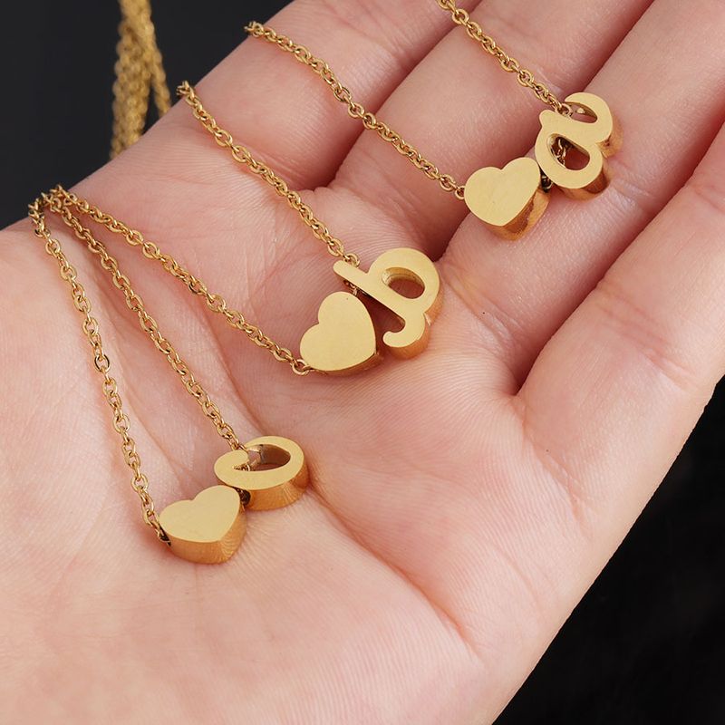 Stainless Steel 18K Gold Plated Fashion Letter None Necklace
