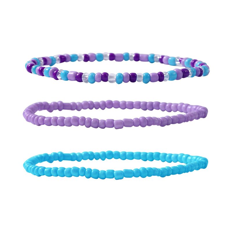 New Simple Hand Jewelry Colorful Bead Crystal Handmade Multi-layer Resin Bracelet Set Wholesale