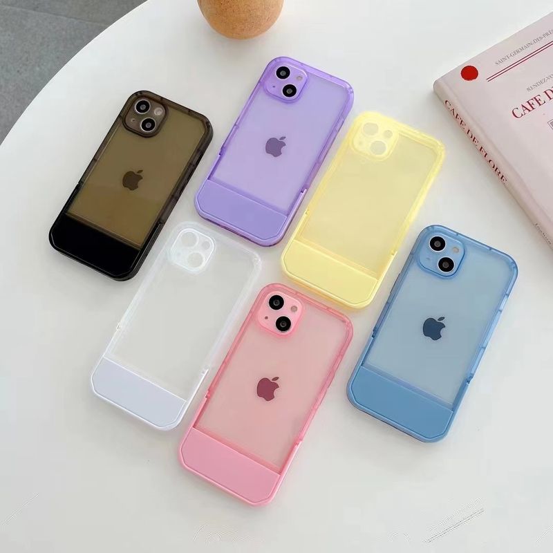 Simple Style Transparent Color Invisible Bracket Iphone13 Phone Case