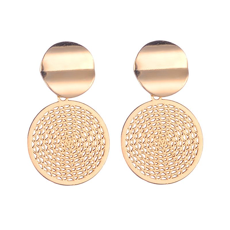 1 Set Fashion Geometric Plating Iron No Inlaid Earrings
