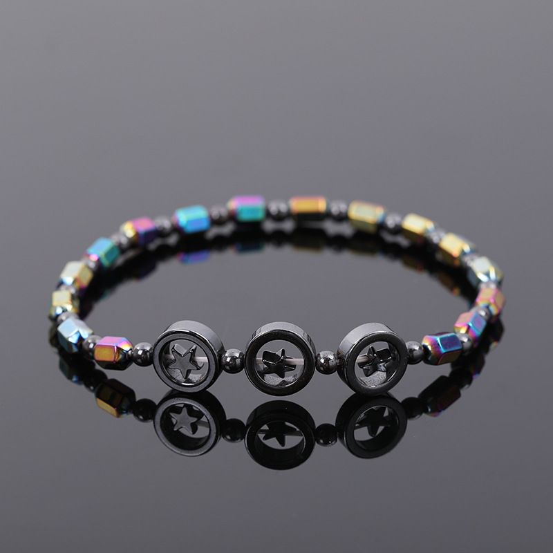 Classic Style Geometric Haematite Knitting No Inlaid Anklet