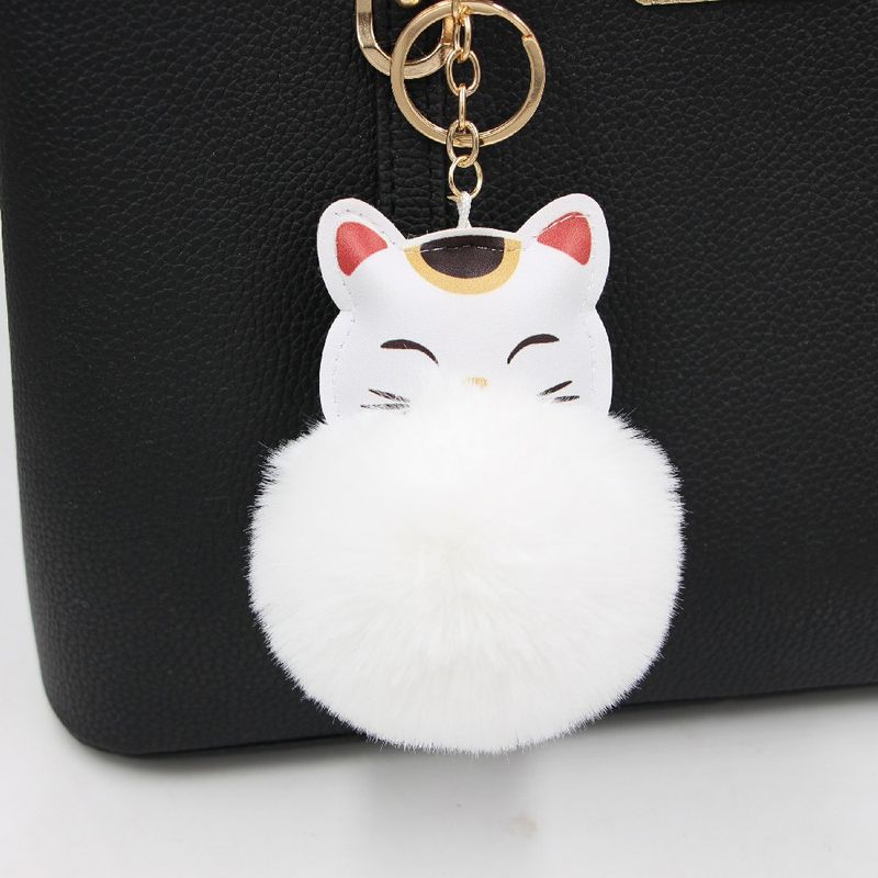 Cute Style Cartoon Cat Fur Ball Bag Pendant Accessories Keychain