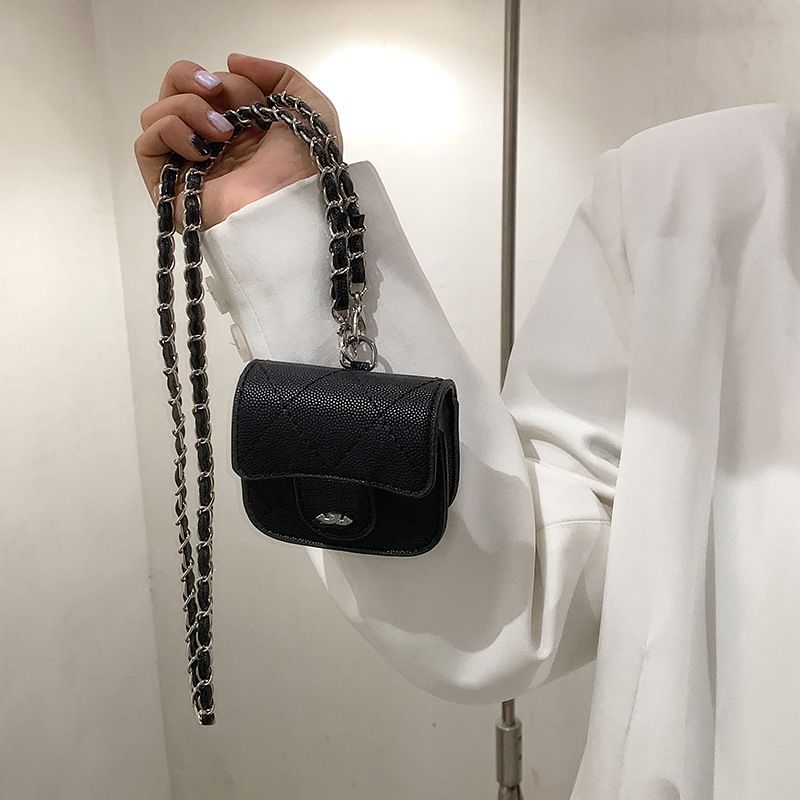 Geometric Pattern Fashion Artificial Leather Zipper Hasp Black Silver White Shoulder Bags
