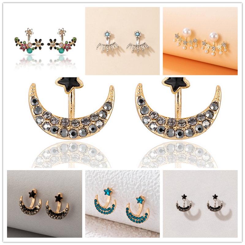 Rétro Style Ethnique Géométrique Alliage Strass Artificiels Des Boucles D'oreilles