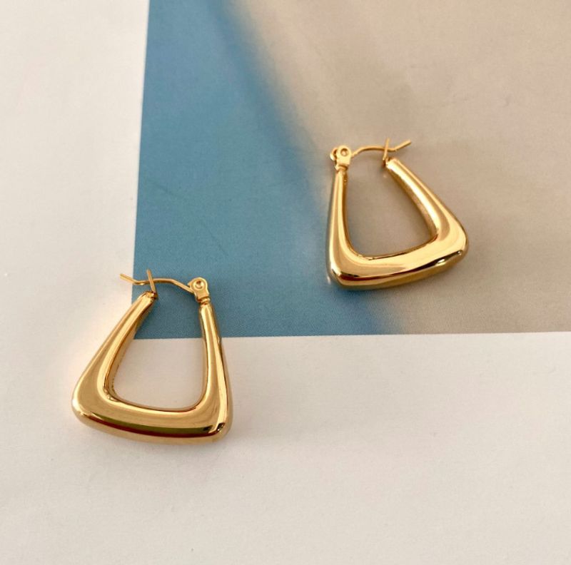 Women's Retro Geometric Titanium Steel Earrings Plating Stainless Steel Earrings