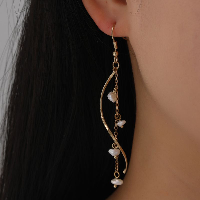 Women's Fashion Geometric Alloy Earrings Splicing Plating Earrings