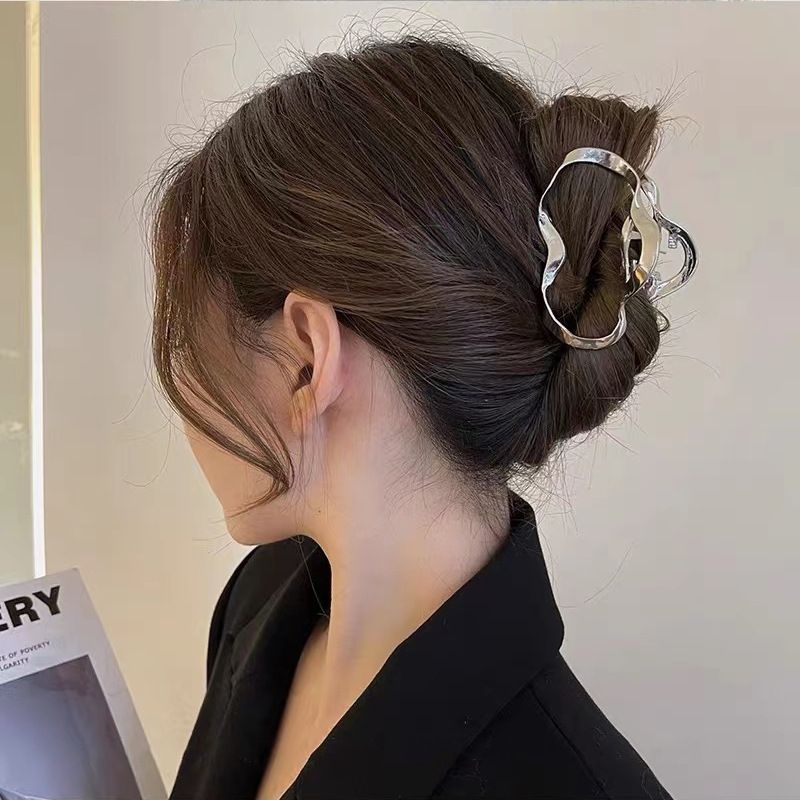 Women's Fashion Simple Style Geometric Alloy Headwear Plating Hair Claws