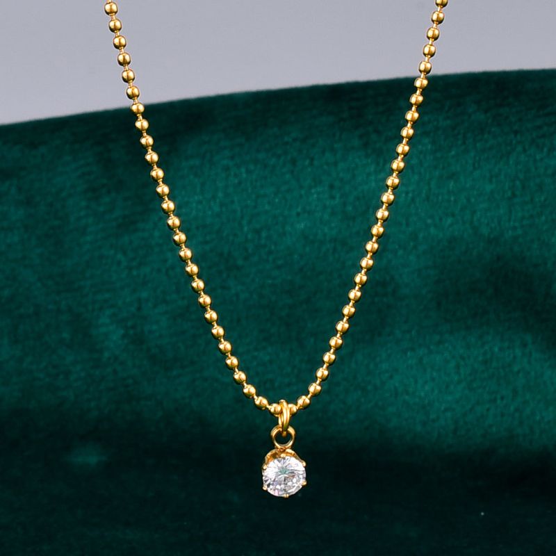 Collar De Acero De Titanio Geométrico Para Mujer, Collares De Diamantes De Imitación De Acero Inoxidable