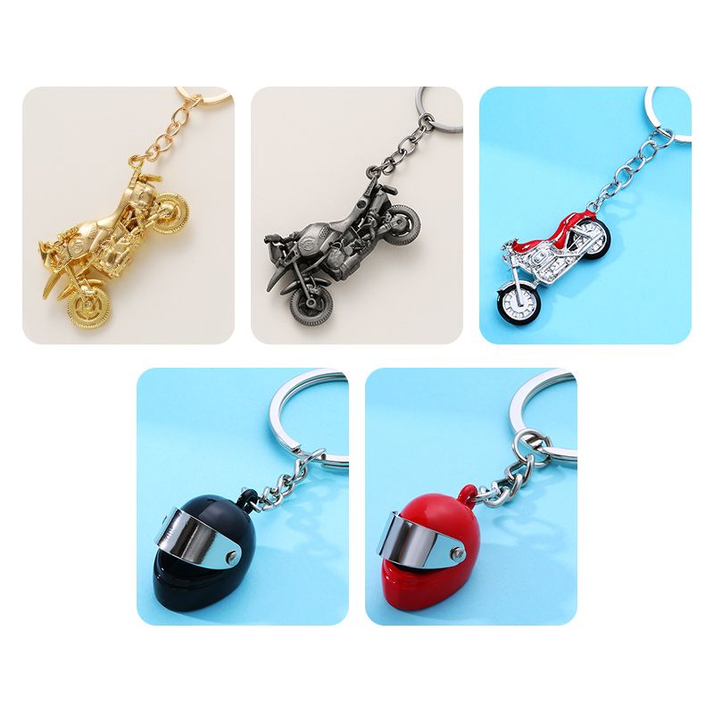 Fashion Motorcycle Alloy Plating Bag Pendant Keychain 1 Piece