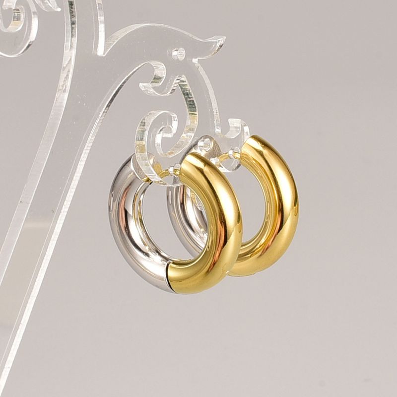 Koreanische Art Geometrisch Titan Stahl Ohrringe Schnalle Keine Intarsien Edelstahl Ohrringe