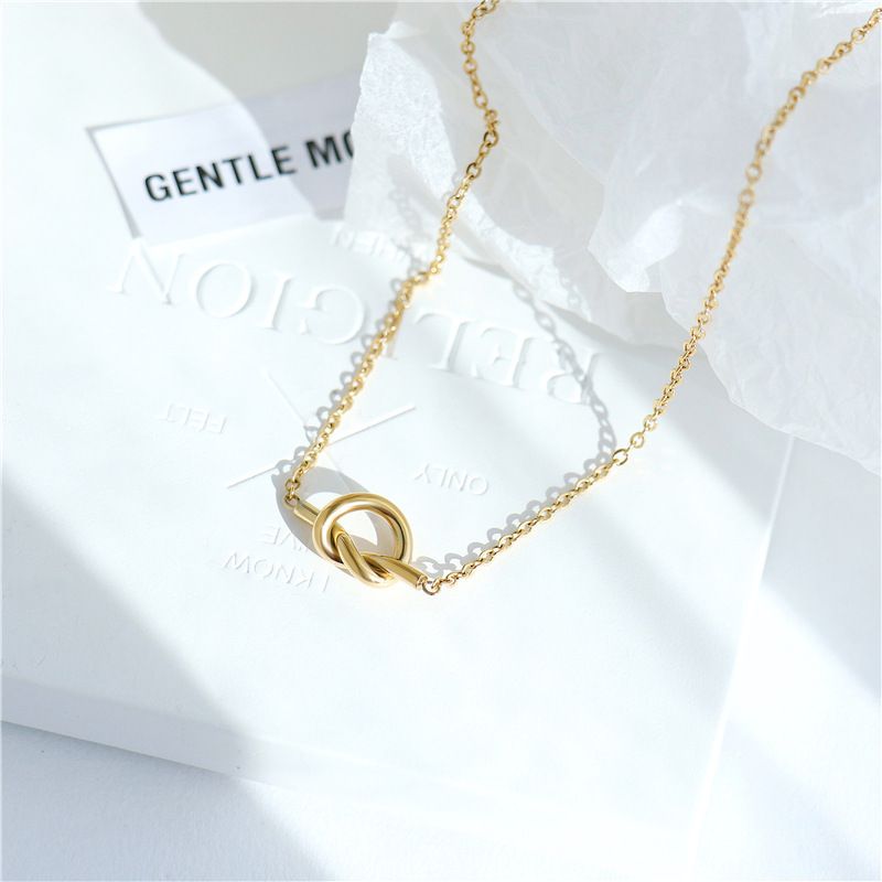 Simple Style Knot Alloy Plating No Inlaid Necklace