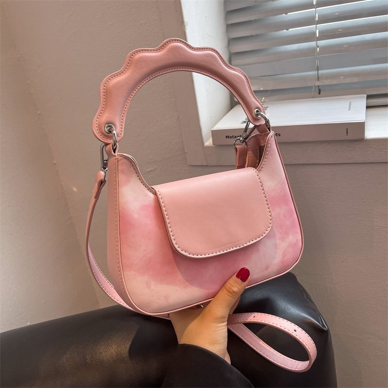 Women's Pu Leather Solid Color Fashion Square Zipper Handbag Crossbody Bag