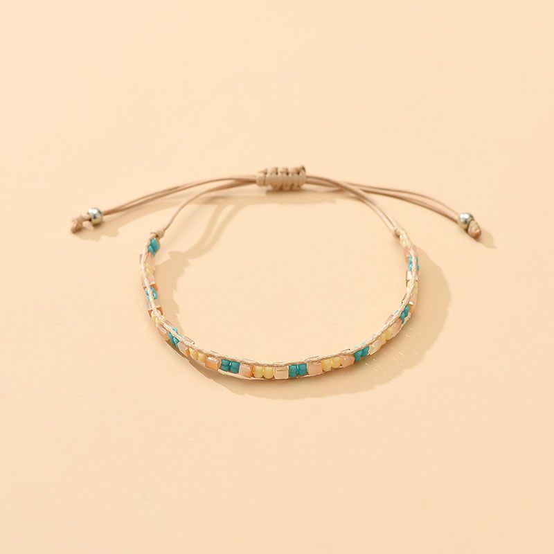 Style Ethnique Coloré Chiffon Perlé Bracelets 1 Pièce