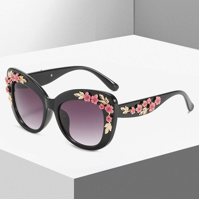 Unisex Retro Baroque Style Gradient Color Solid Color Pc Square Sunglasses