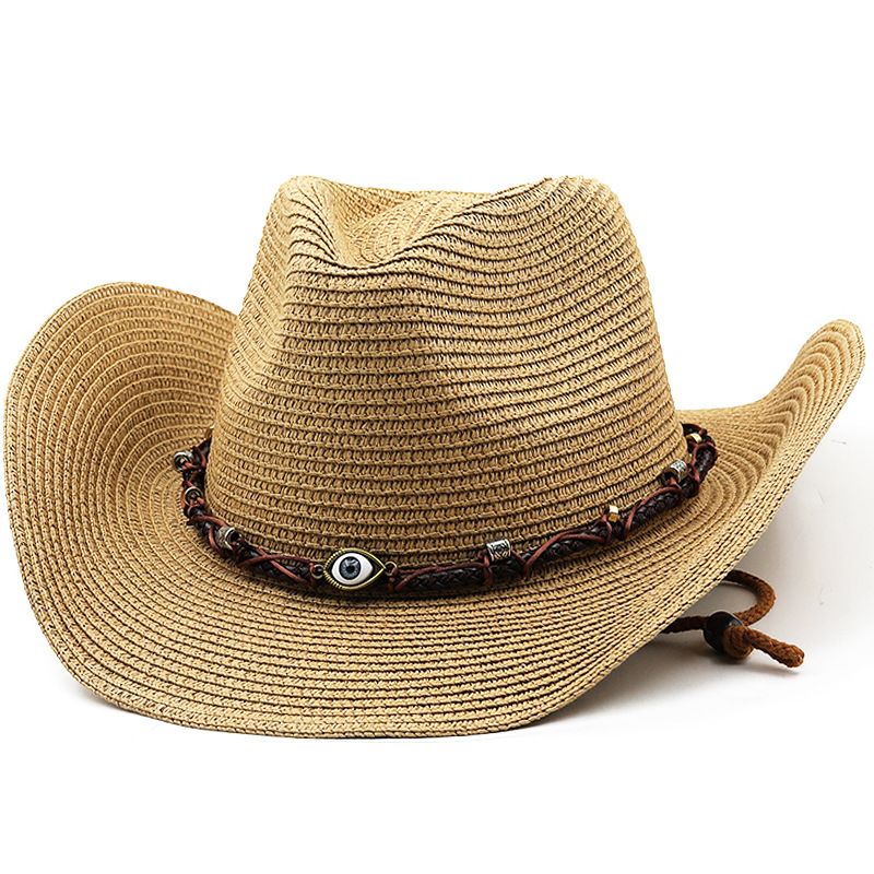 Unisex Cowboy Style Devil's Eye Curved Eaves Floppy Hat