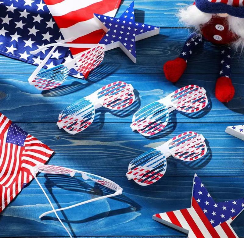 American Flag Independence Day Louver Festival Decoration Adult Glasses Frame
