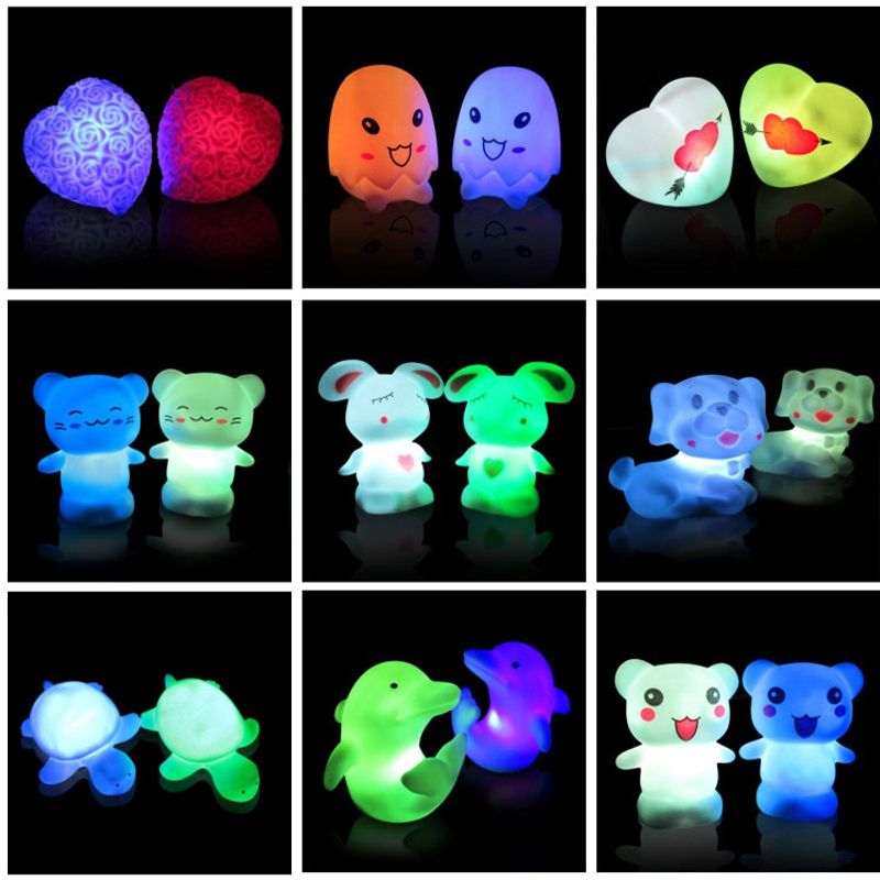 Simple Style Throwing Toy Flash Luminous Seven-color Mushroom Light Toy Wholesale