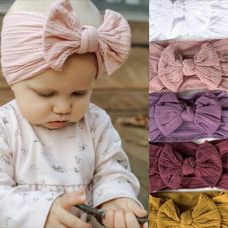 Fashion Solid Color Bow Knot Cloth Hair Band
