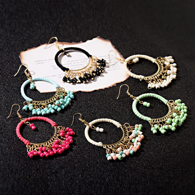 Bohemian Tassel Alloy Plating No Inlaid Earrings