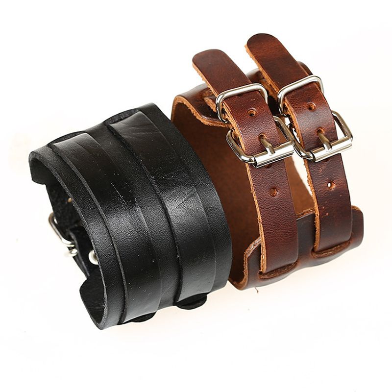 Vintage Style Geometric Pu Leather Handmade Bracelets
