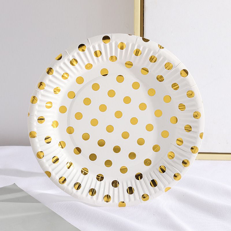 Creative Gilding Dots Disposable Thickened Golden Silvery Paper Pallet
