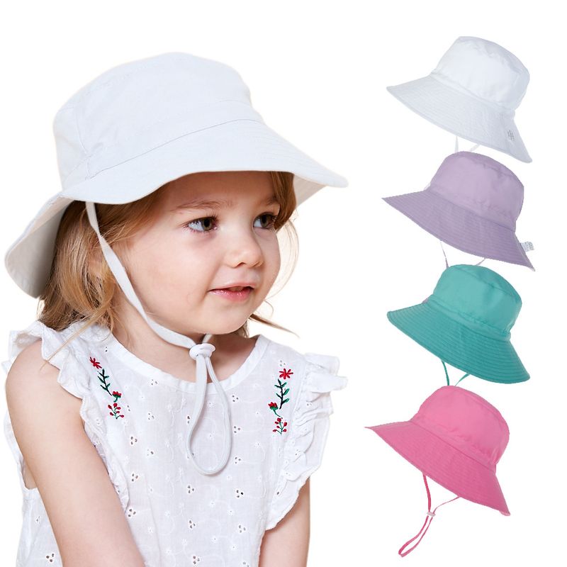Girl's Simple Style Hippocampus Solid Color Bucket Hat