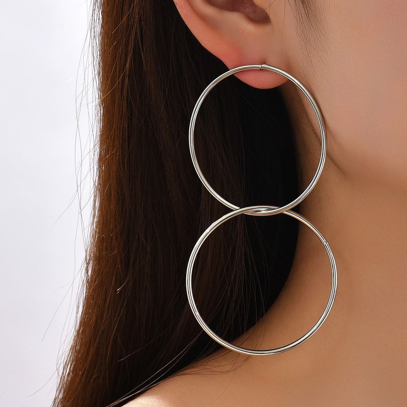 Simple Style Solid Color Alloy Earrings
