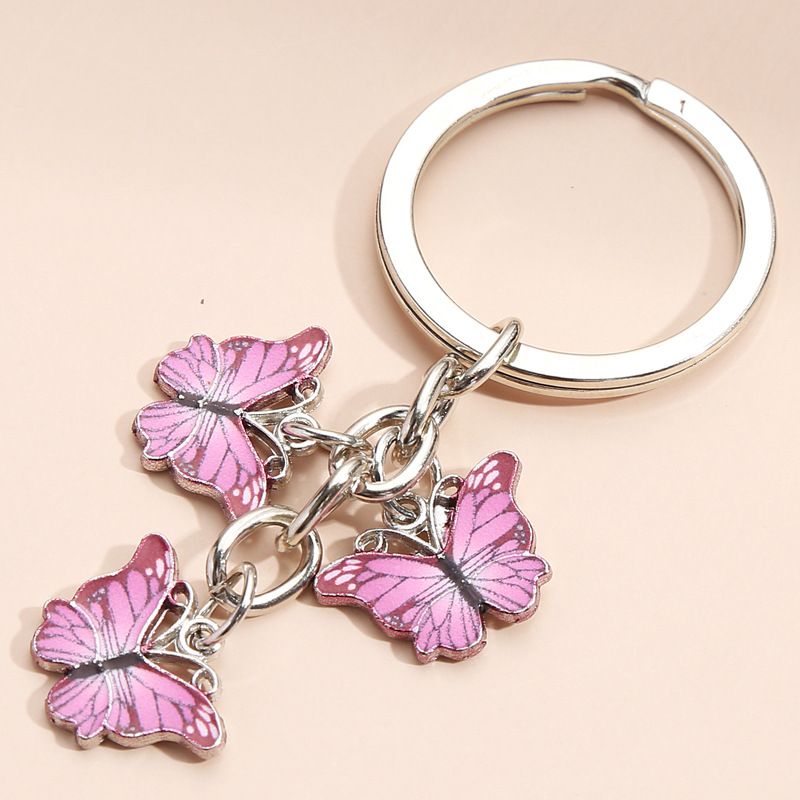 Vintage Style Butterfly Metal Plating Keychain