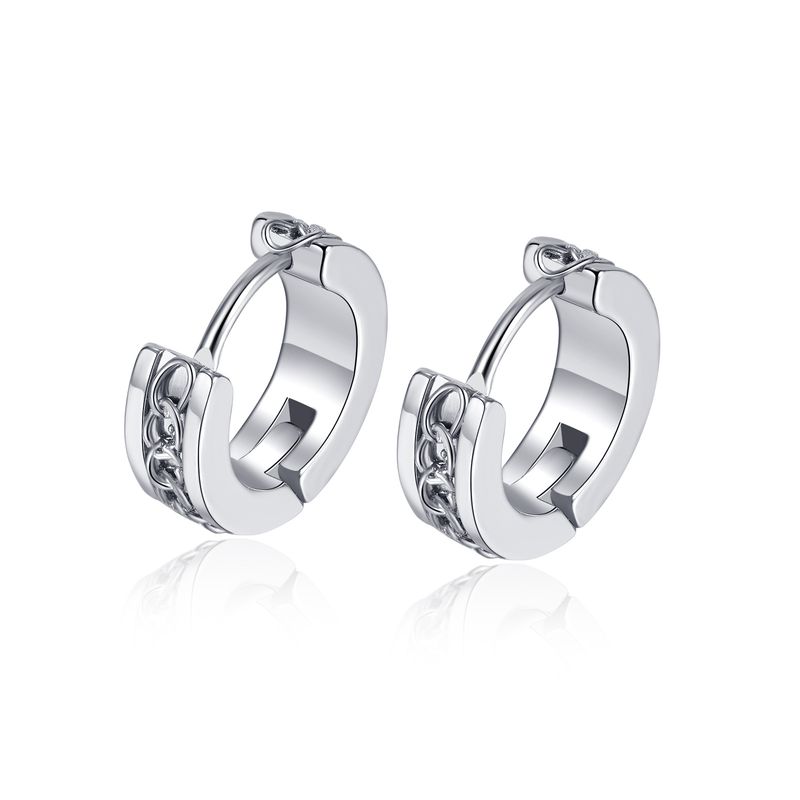 Fashion Geometric Chain Stainless Steel Earrings