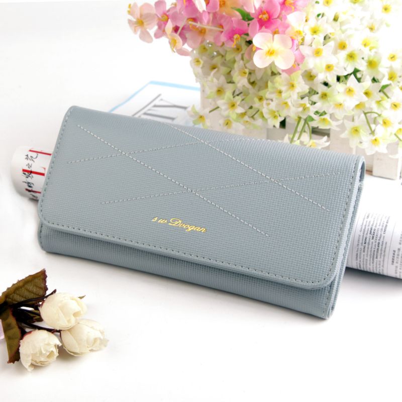 Basic Solid Color Printing Square Zipper Buckle Clutch Bag