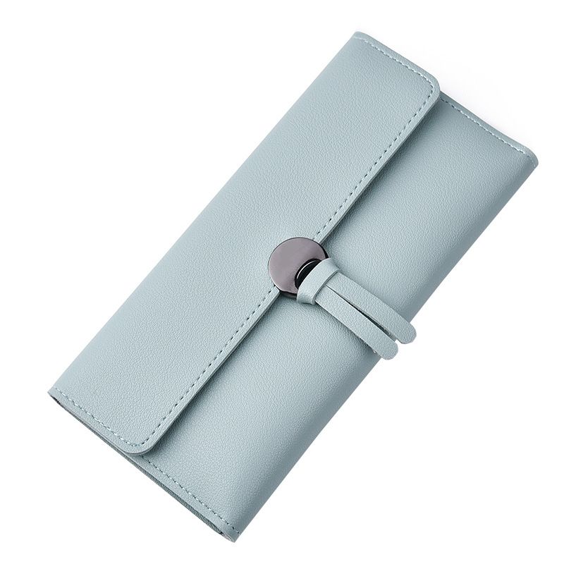 Fashion Solid Color Soft Surface Square Zipper Buckle Small Wallet