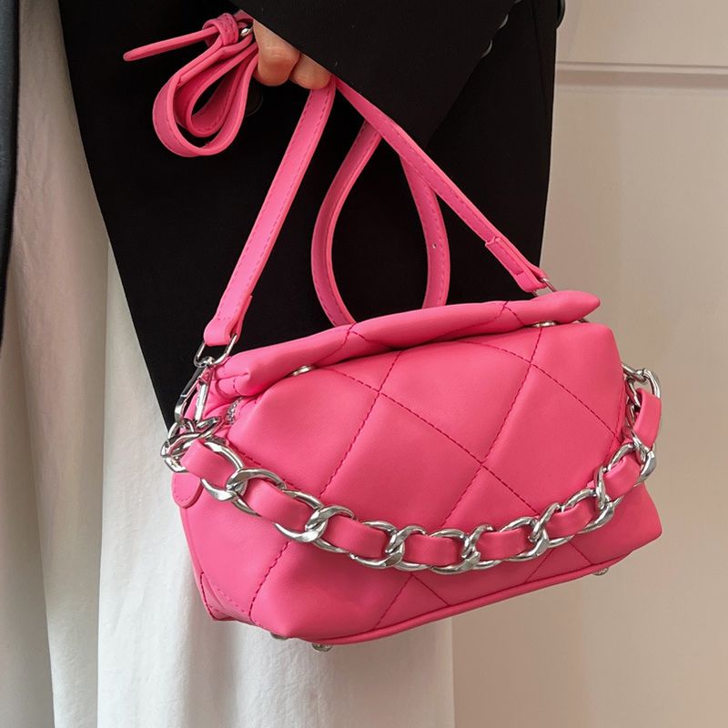 Fashion Lingge Chain Square Magnetic Buckle Square Bag