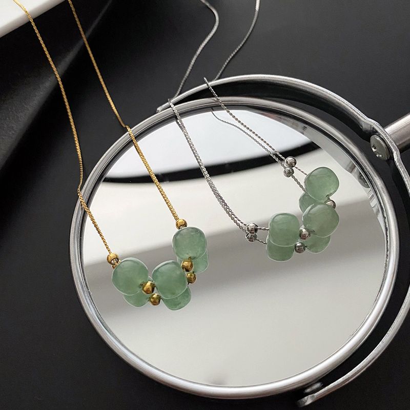 Fashion Geometric Titanium Steel Beaded Necklaces