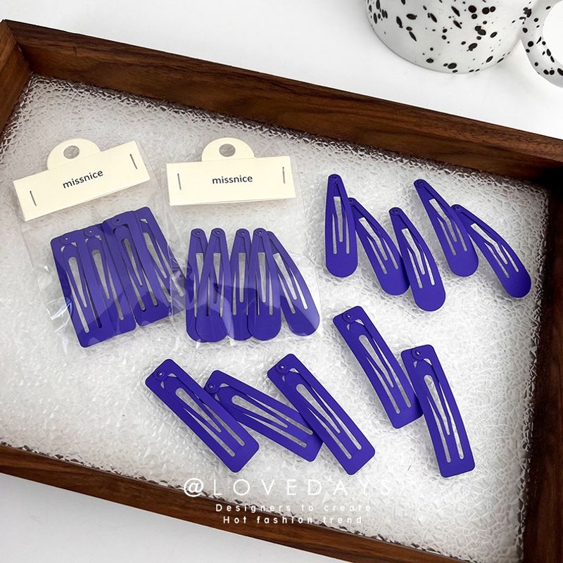 Sweet Geometric Alloy Stoving Varnish Hair Clip 5 Pieces