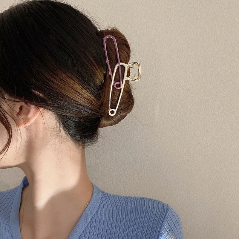 Fashion Geometric Paper Clip Metal Stoving Varnish Hair Claws