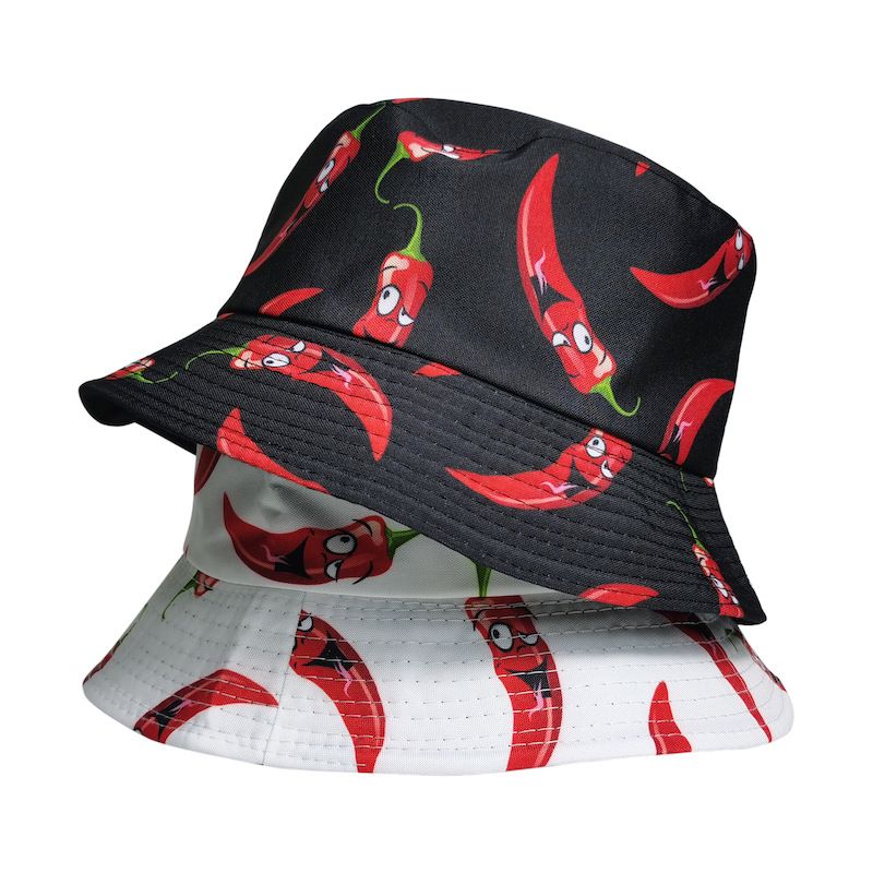 Unisex Fashion Cartoon Flower Flat Eaves Bucket Hat