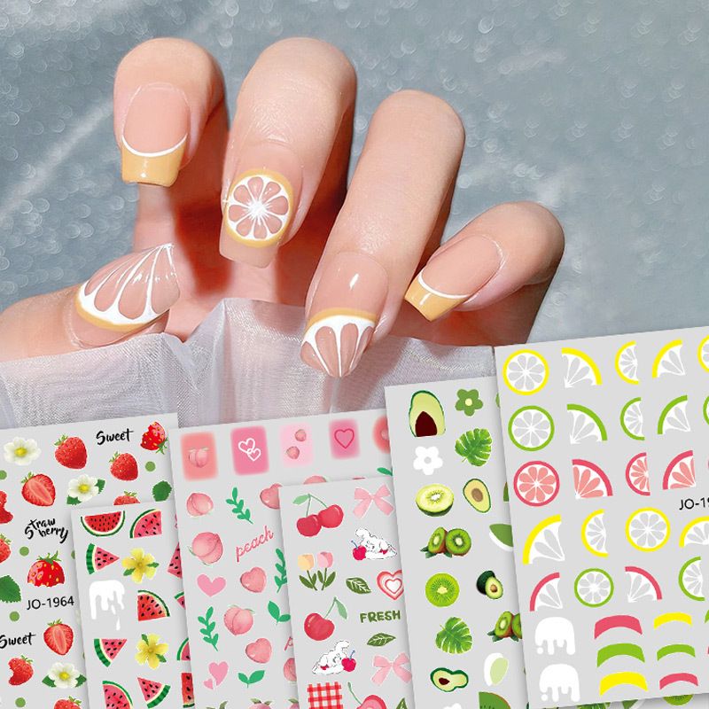Cute Fruit Plastic Nail Patches Nail Supplies