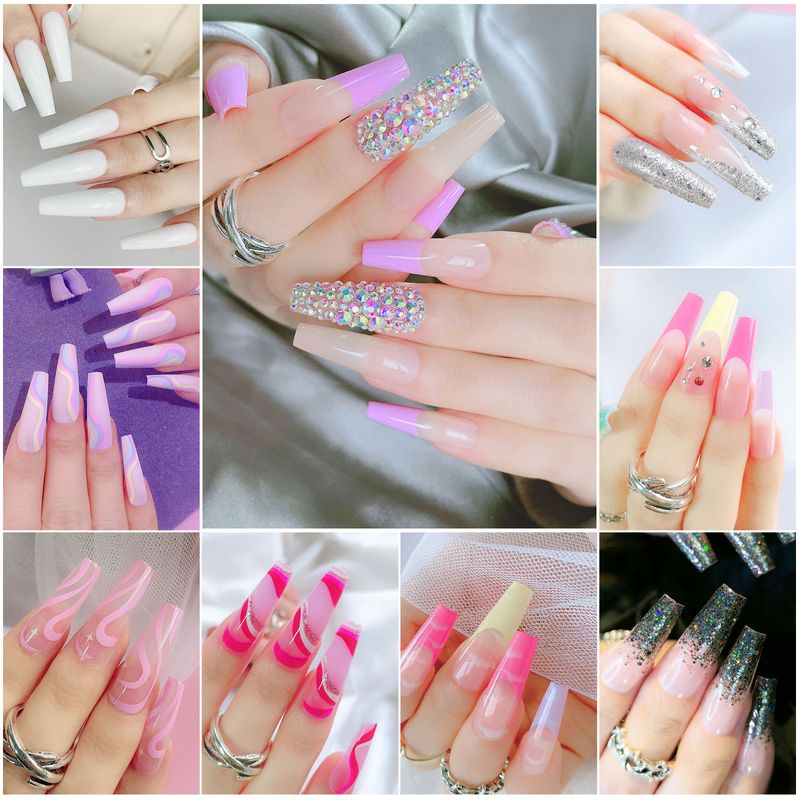 Fashion Gradient Color Resin Nail Patches Nail Supplies