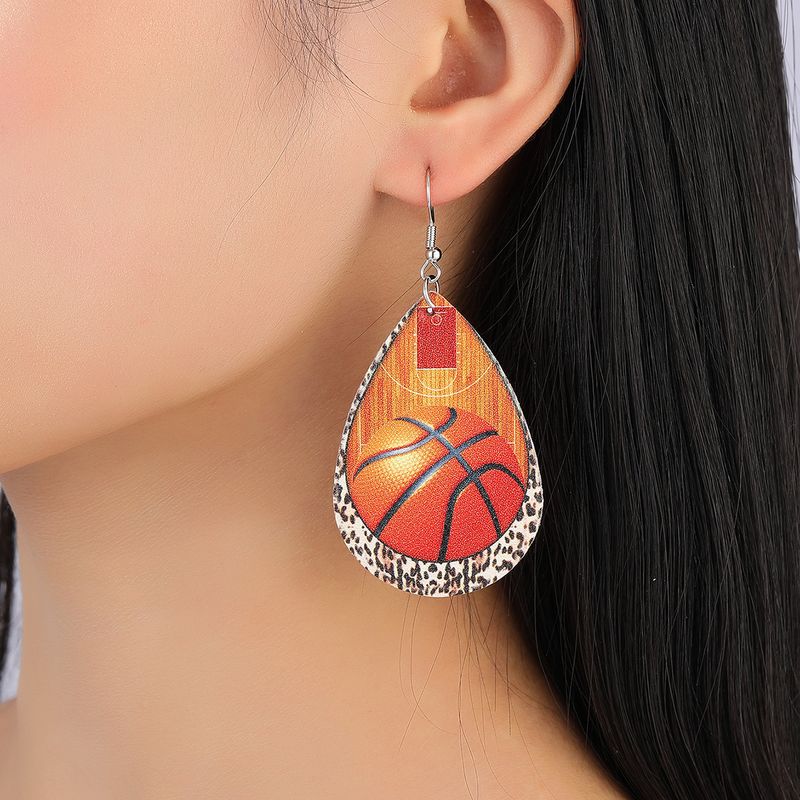 Fashion Water Droplets Synthetics Printing No Inlaid Earrings