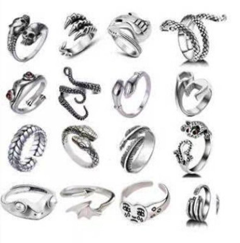 Retro Animal Alloy Plating Metal Open Ring 1 Set