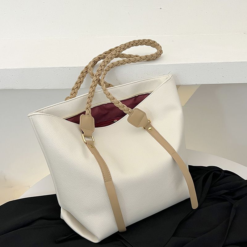 2022 New Fashion Solid Color Single Shoulder Large Capacity Totes Handbag
