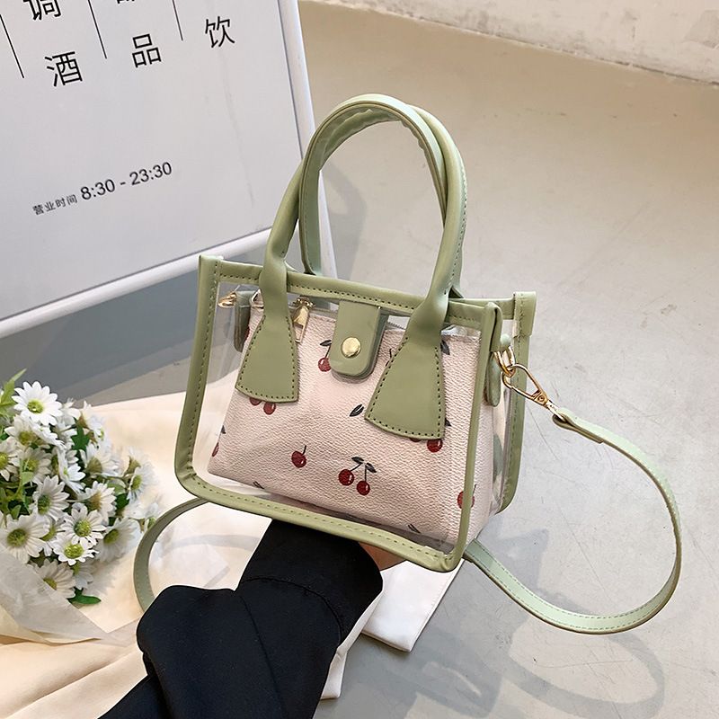 Women 2022 New Fashion Transparent Single Shoulder Handbag Crossbody Gel Bag