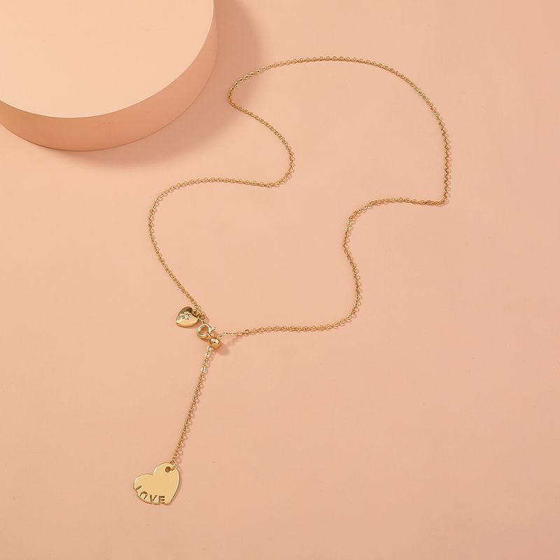 Fashion Letter Alloy Plating No Inlaid Necklace