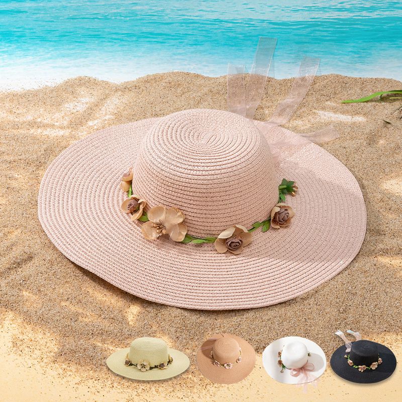 Sommer Neue Strand Sonnenschutz Sommer Hut Großen Krempe Stroh Hut